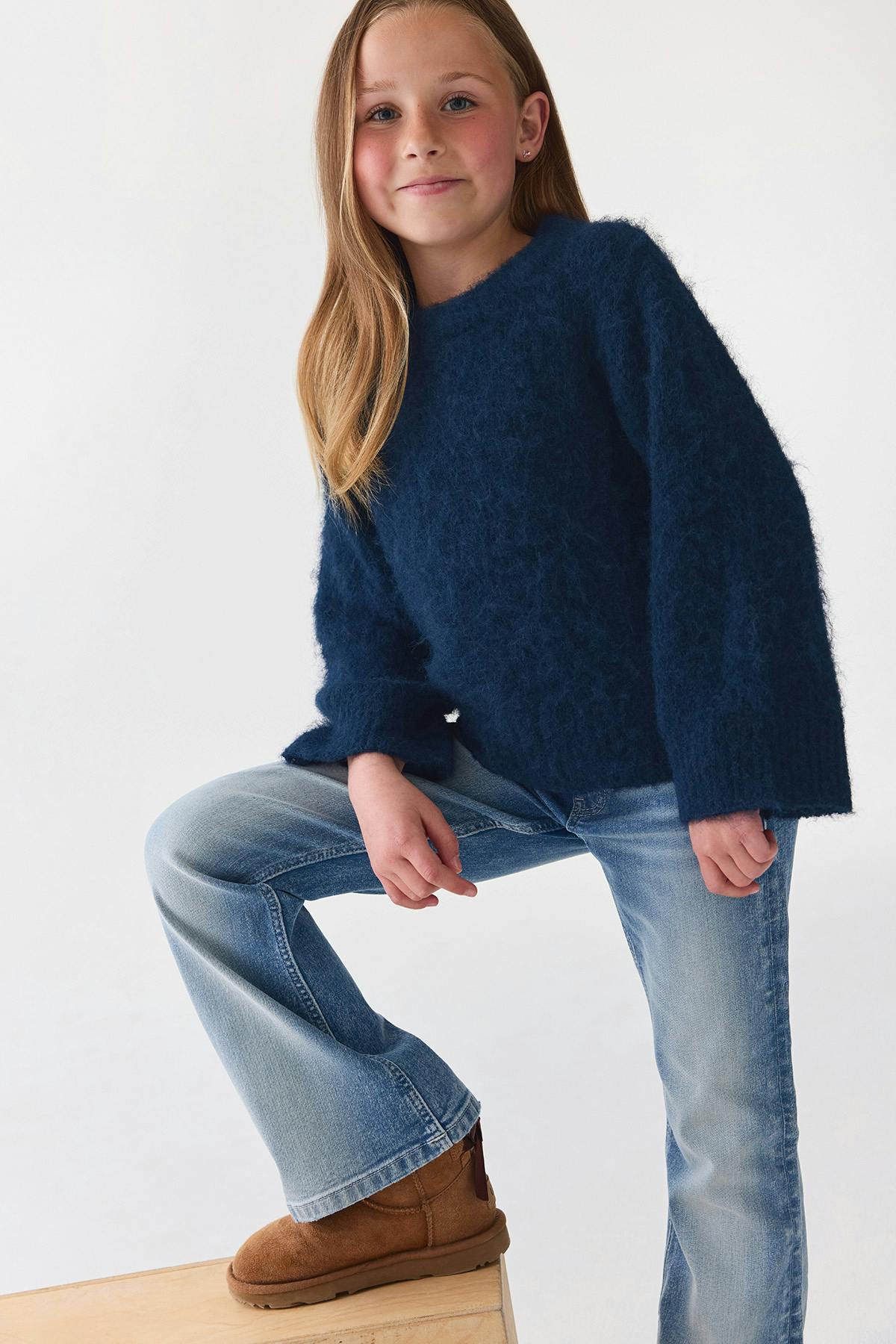 Y petite crew neck sweater - Oat melange
