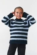 Y petite crew neck sweater - Blue stripe