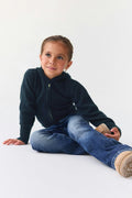 Y petite knitted hoodie - Navy blazer