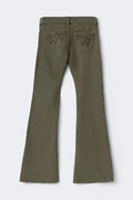 14+ pleated flare jeans tall - Vintage blue