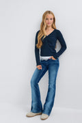 Y too clean flare jeans - Bleu foncé