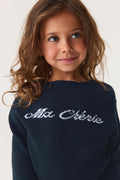 Y petite graphic sweater - Bleu marine