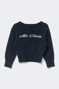 Y petite graphic sweater - Pink stripe