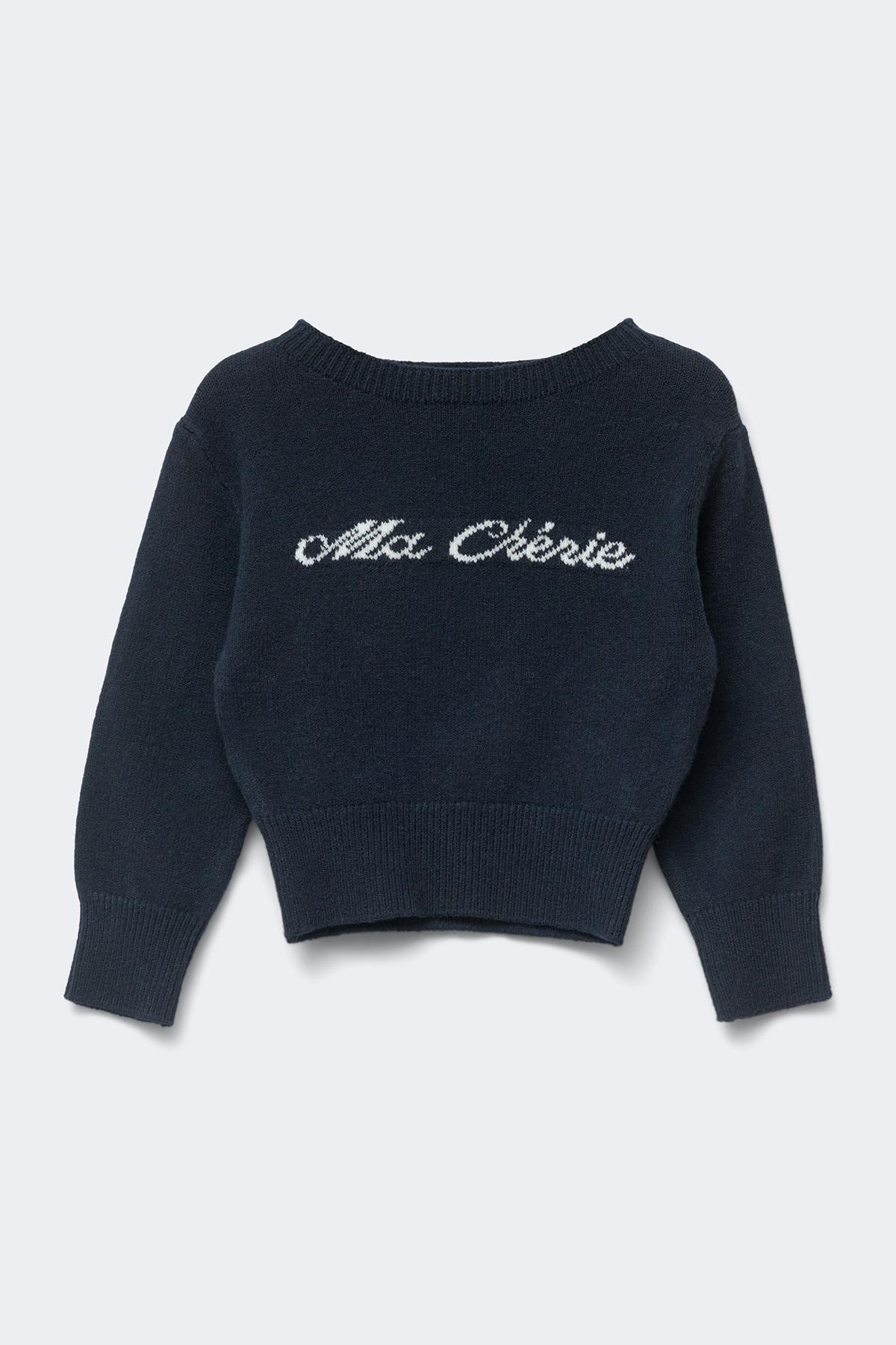 Y petite graphic sweater - Pink stripe