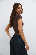 Wow built-in bra top - Living coral/juicy