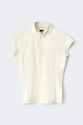 Half zip yoga tee - Gardenia