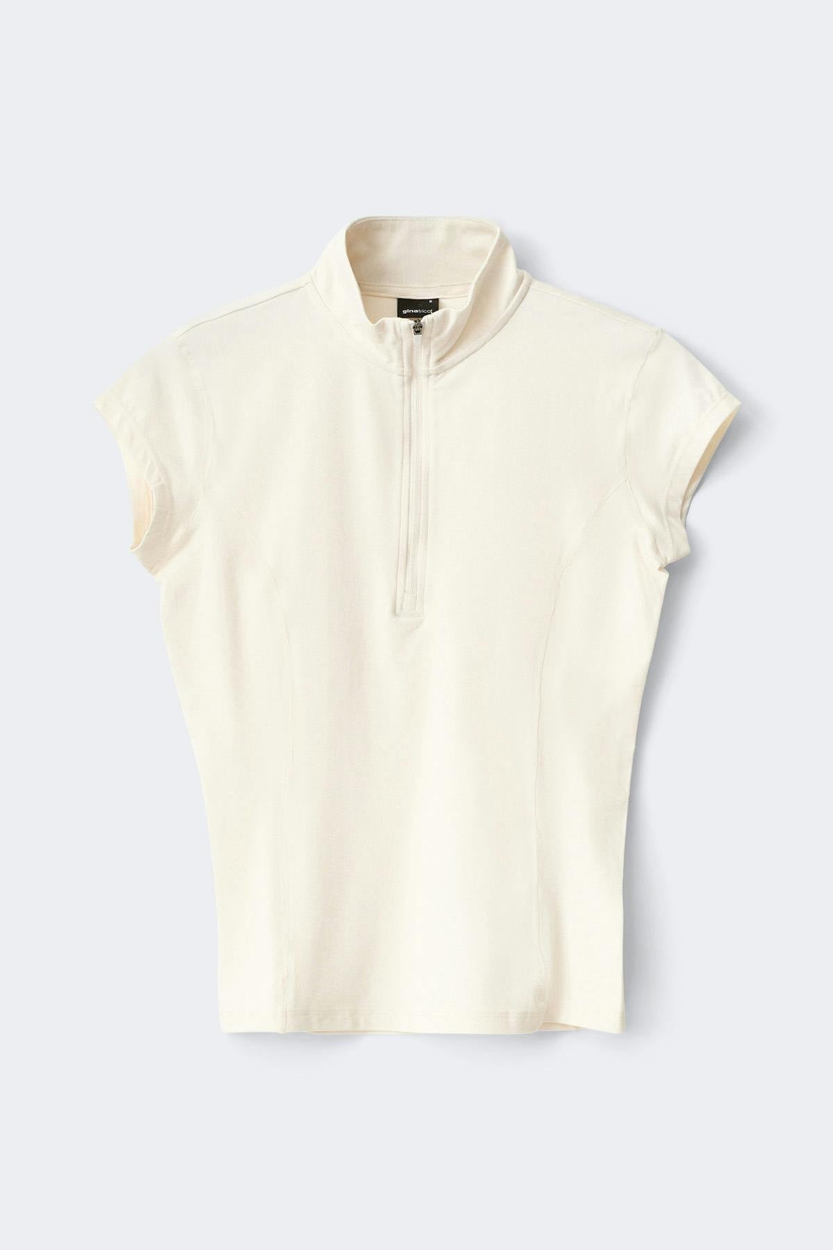 Half zip yoga tee - Gardenia