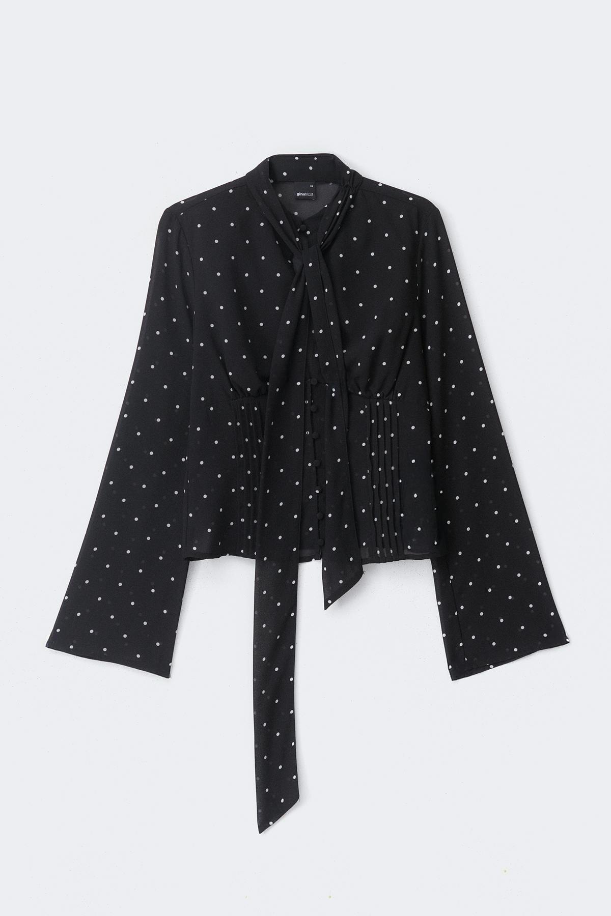 Chiffon blouse - Noir