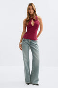 Keyhole tie top - Rhododendron