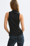 Keyhole tie top - Noir