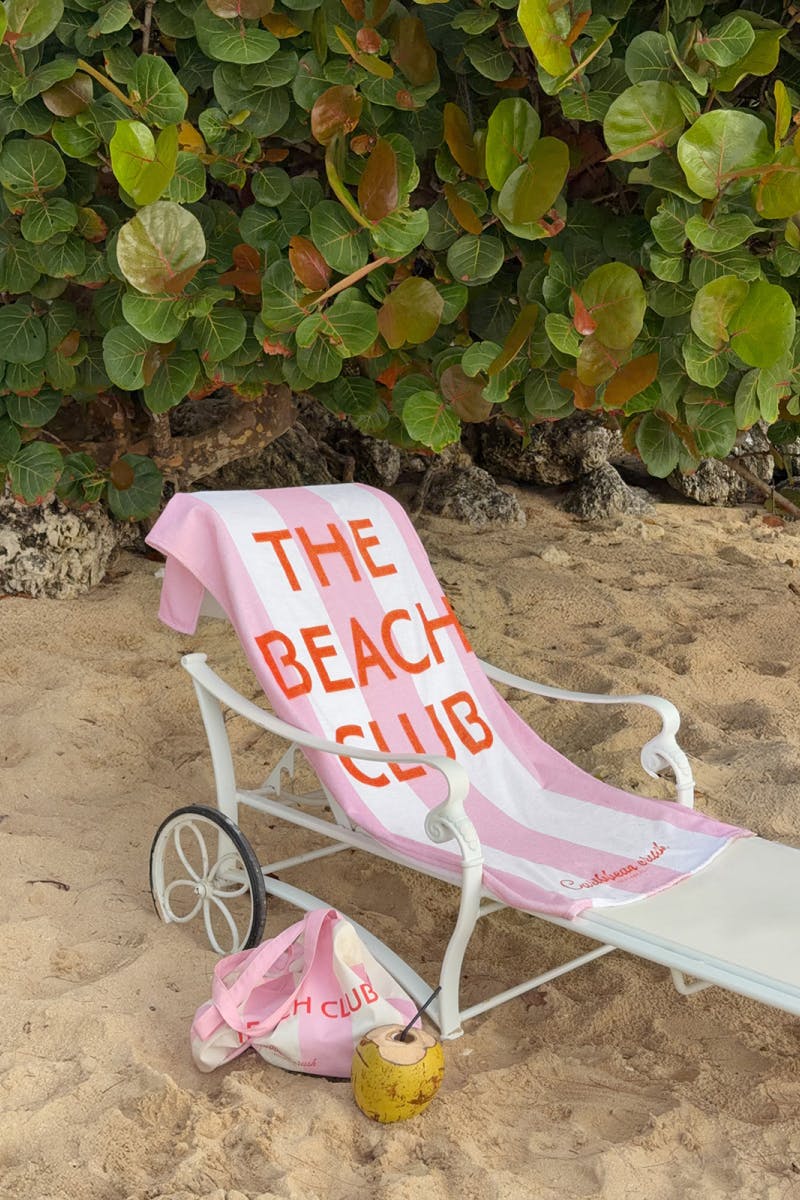 Y beach towel - Pink stripe