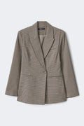 Shaped tie blazer - Check