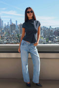 Slim straight jeans - Offblack