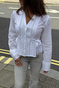 14+ lace detail top - Flan