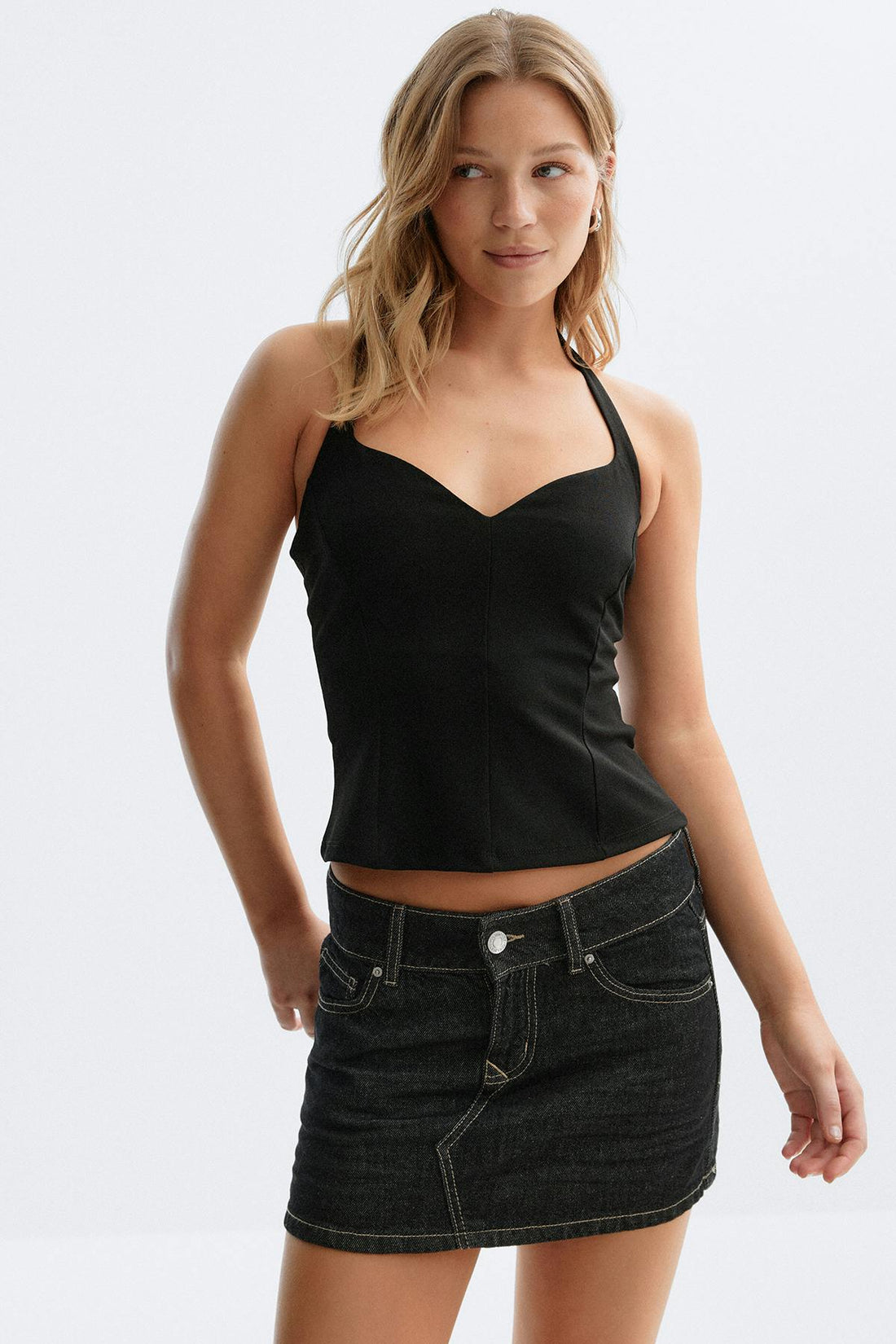 Heartshape top - Noir