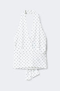 Tie detail halterneck top - Black dot