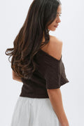 Lace dropped shoulder top - Mole