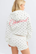 14+ folded waist shorts - Dot print