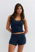 14+ folded waist shorts - Dot print