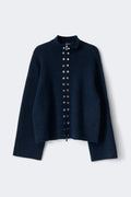 Knitted button cardigan - Feather gray