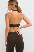 Yoga halterneck top - Dusty purple