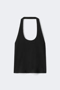 Halterneck yoga singlet - Noir