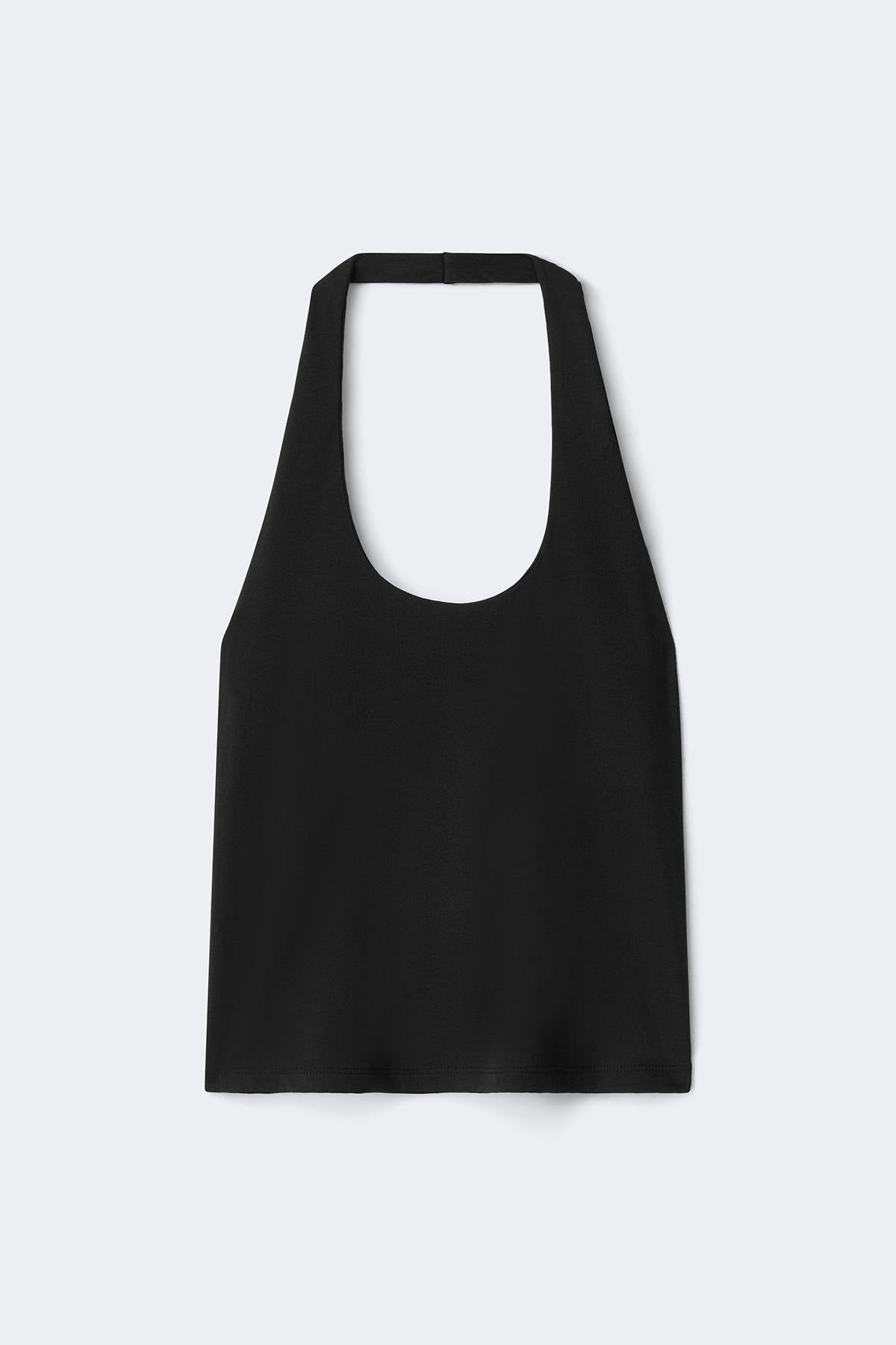 Halterneck yoga singlet - Noir