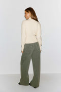 Knitted zip cardigan - Beige foncé