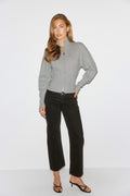 Knitted zip cardigan - Beige foncé