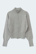 Knitted zip cardigan - Gardenia