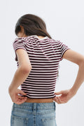Y baby tee - Multi stripe