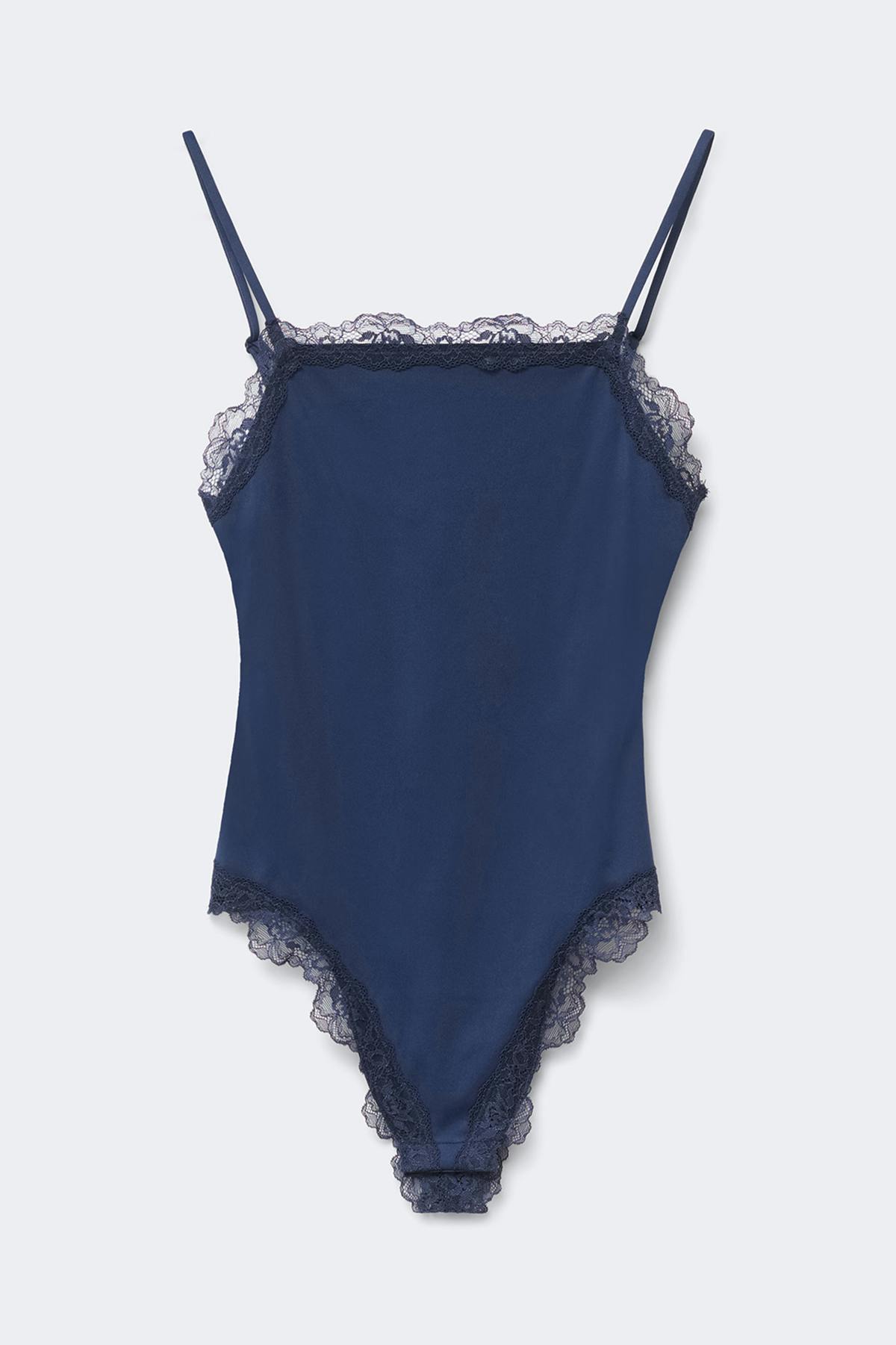 14+ lace detail body - Navy blazer