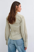 Wrap shirt - Khaki stripe