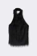 Open back halterneck top - Noir