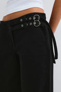 Booty belted jeans - Blanc cassé