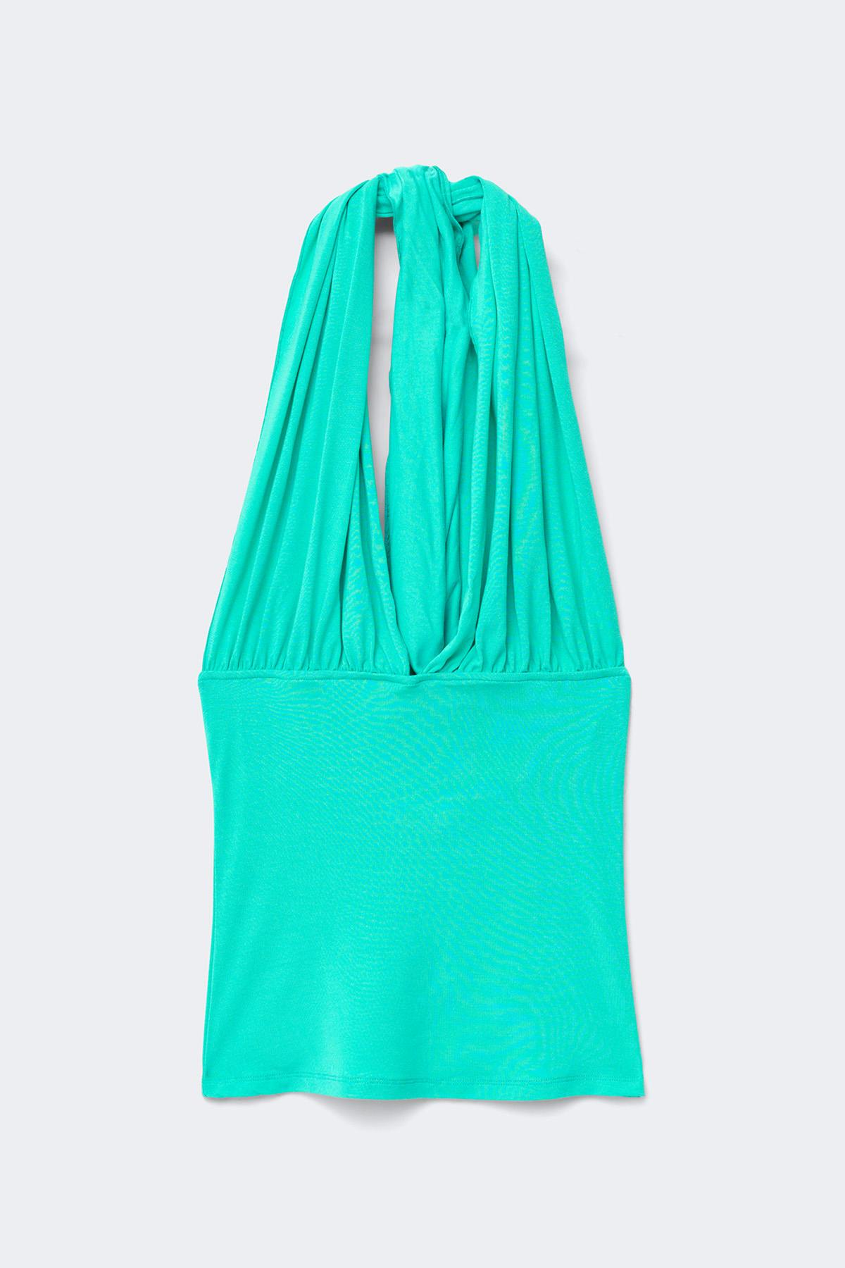 14+ tie top - Turquoise light