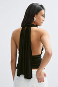 14+ tie top - Noir