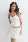 Y halterneck singlet - Dot print