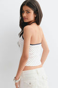 Y halterneck singlet - Dot print
