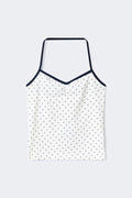Y halterneck singlet - Dot print