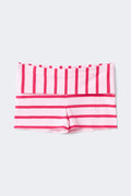 Y low folded shorts - Pink stripe