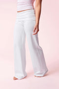14+ coral baggy yoga pants - Blanc
