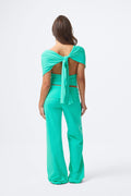 14+ coral baggy yoga pants - Turquoise light