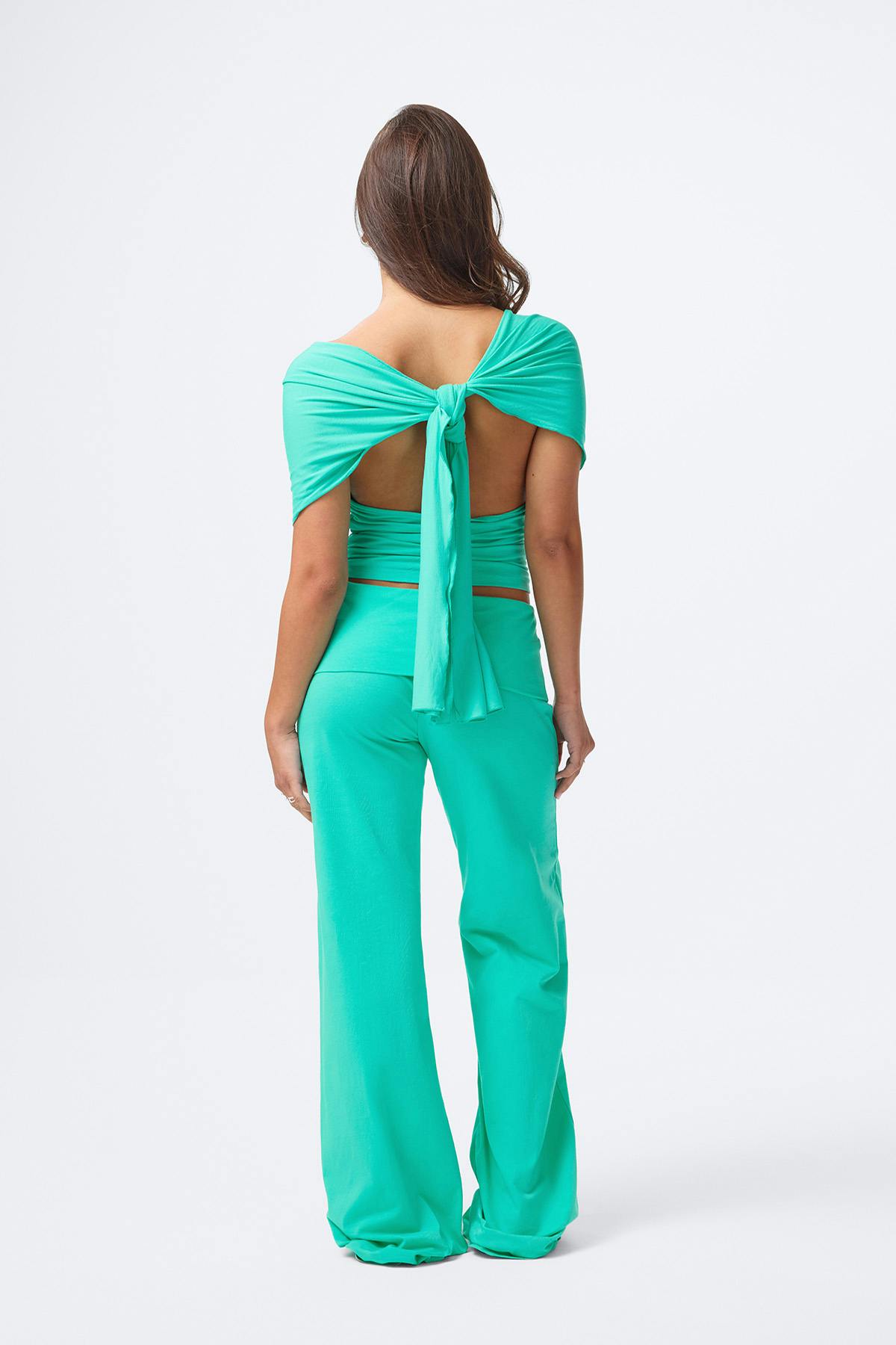14+ coral baggy yoga pants - Turquoise light