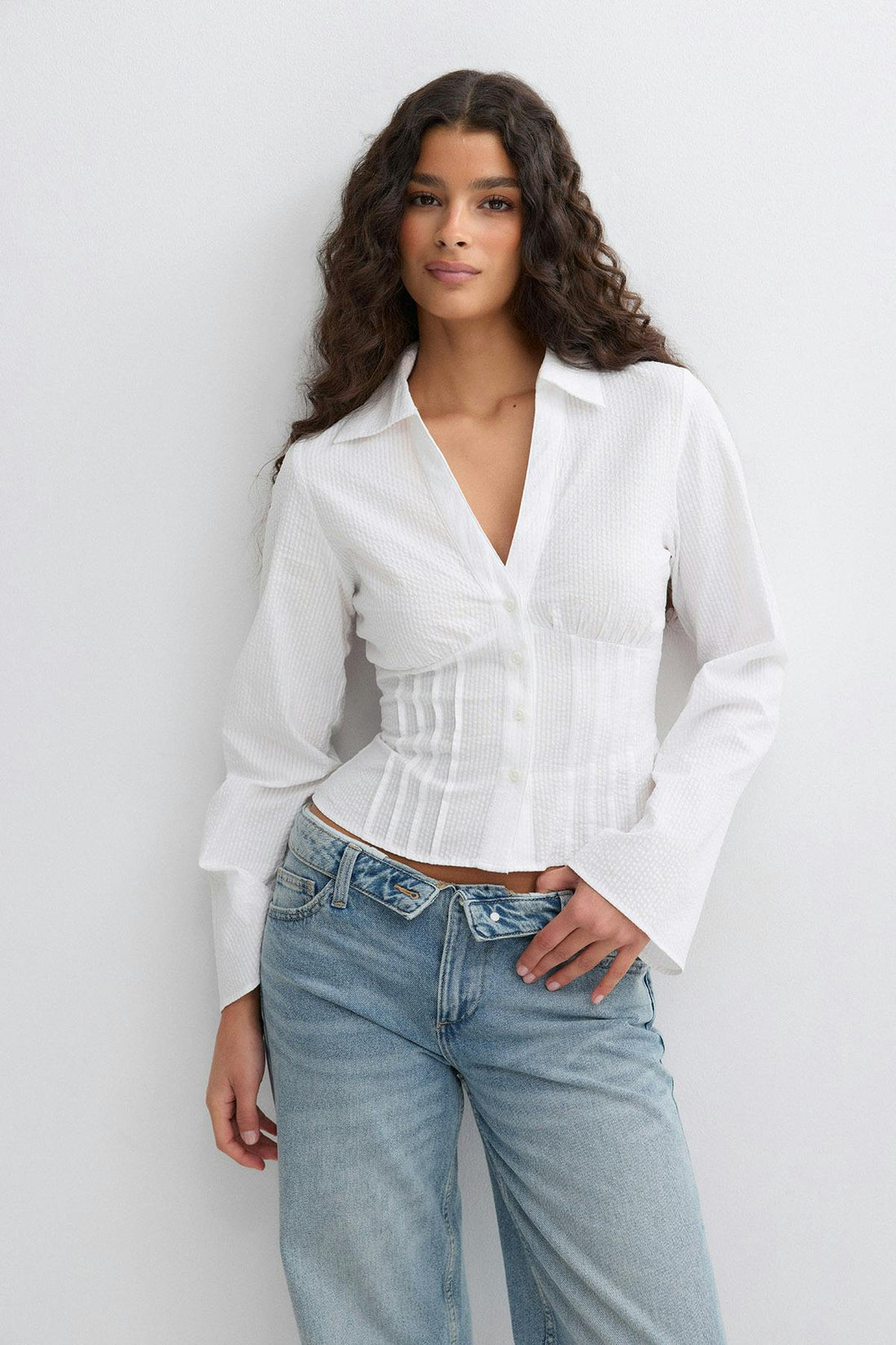 Seersucker shirt - Blanc cassé
