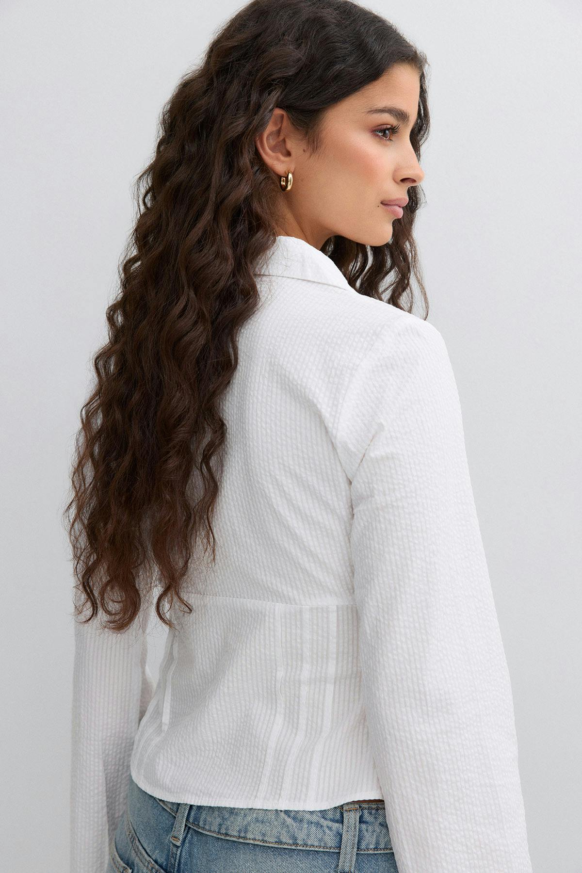 Seersucker shirt - Blanc cassé