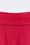 Y low waist yoga leggings - Black/pink wings