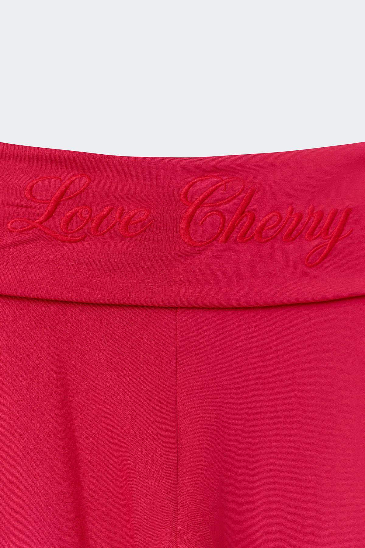 Y low waist yoga leggings - Black/pink wings