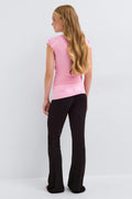 Y low waist yoga leggings - Pink stripe