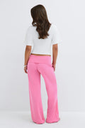 Y coral baggy yoga pants - Aurora pink